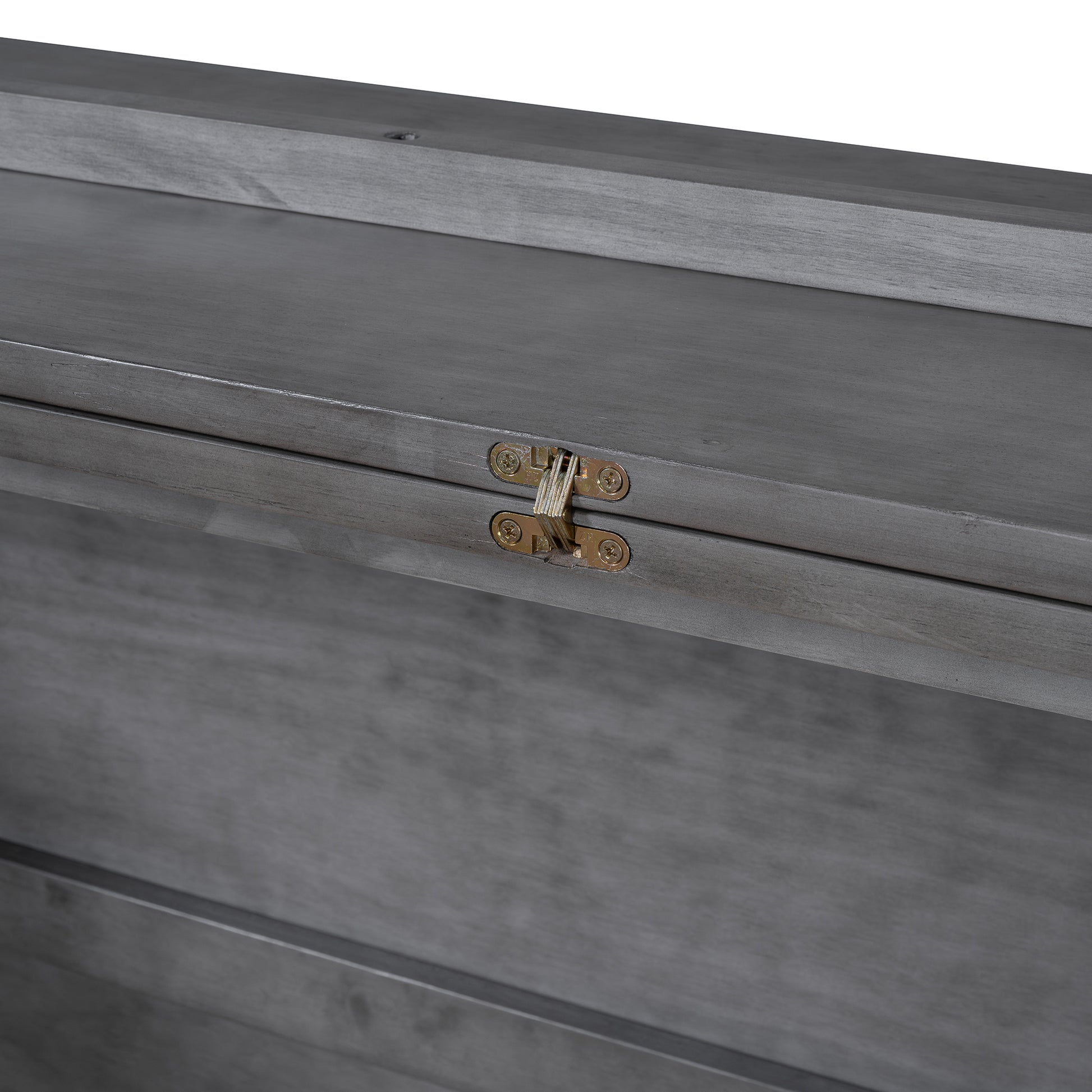 Queen Murphy Bed With Large Drawers,Gray Queen Gray Plywood