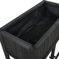 Patio 35.4''X17.7''X37.4'' Mini Wood Cold Frame, Compact 2 Doors Garden Greenhouse With Wheels, Raised Bed With Liner For Indoor Outdoor Use, Black Black Garden & Outdoor Casual Wood