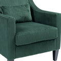 Coolmore Modern Accent Chair,Upholstered Armchair With Scooped Arms For Bedroom,Apartment,Studio,Office,Waiting Room Emerald Corduroy Emerald Primary Living Space Foam Corduroy
