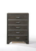 Grey 5 Drawer Chest Grey Bedroom Solid Wood