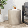 Light Concrete Side Table,Light Gray Light Grey Magnesium Oxide