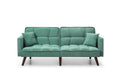 Sofa Bed Sleeper, Large Size, Usb Charging Port, Chenille Fabric Folding Futon Recliner For Living Room Furniture Apartment Bedroom Office Small Spaces, Green Green Brown Wood Primary Living Space Medium Soft Tufted Back Modern Foam Solid Wood 2 Seat