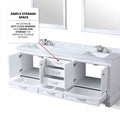 White Double Bath Vanity 80 In. W X 22 In. D White Plywood Wood