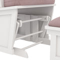 Homcom Nursery Glider Rocking Chair With Ottoman, Thick Padded Cushion Seating And Wood Base, Pink Pink Polyester