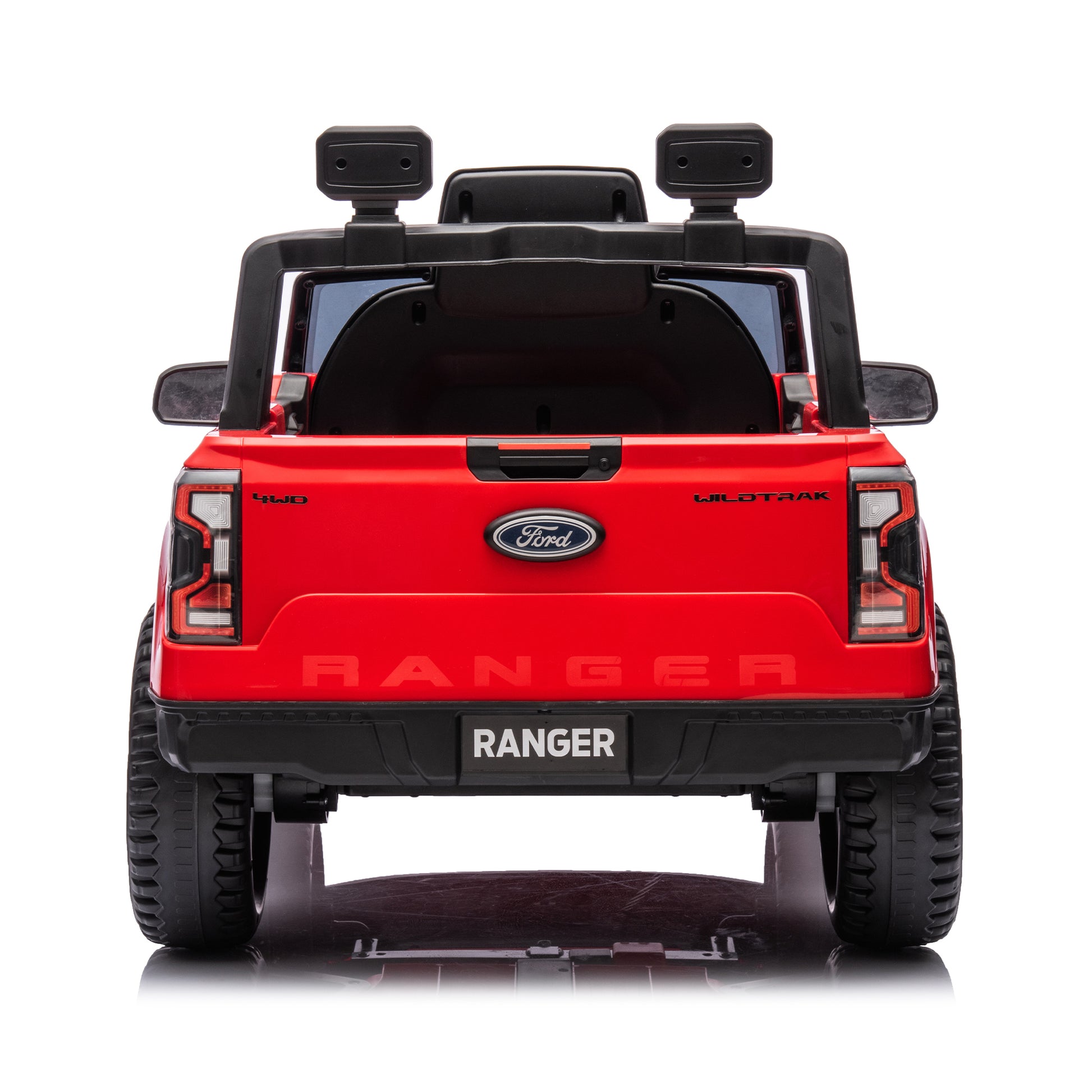 12V Kids Ride On Car W Parents Remote Control,Licensed Ford Ranger,2Wd,Rear Wheel Suspension,Low Start,Headlight,Horn,Mp3,Bluetooth,Adjustable Speed,Speed 1.86 4.97 Mph For Kids Aged 3 6. Red 50 99 Lbs Polypropylene