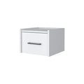 Elfrida Wall Mounted Nightstand, Sleek Single Drawer Design With Spacious Top Shelf White 1 Drawer Bedroom Bedside Cabinet Storage Melamine Engineered Wood