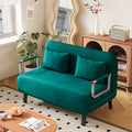 39 Convertible Chair Bed, Tri Fold Sofa Bed With Adjustable Backrest & Pillow, Leisure Chaise Lounge Couch With Sturdy Steel Frame For Home & Office, Comfortable Sleeper Chair Antique Green Antique Green Velvet Primary Living Space Medium Firm