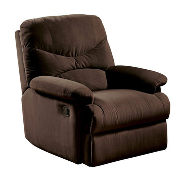 Arcadia Microfiber Glider Recliner, Chocolate Brown Brown Microfiber