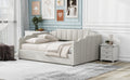 Upholstered Daybed With Underneath Storage,Full Size, White Full White Upholstered