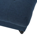 Madrid Kd Tufted Ottoman Navy Blue Fabric