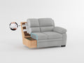 Plush Seating Chair 1Pc Gray Textured Fabric Channel Tufting Solid Wood Frame Modern Living Room Furniture Gray Primary Living Space Contemporary Solid Wood