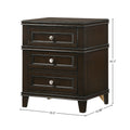 3 Drawer Nightstand W Usb Mahogany Solid Wood Mdf