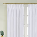 Newport Cotton Lining Window Curtains For Bedroom, Linen Curtains For Living Room, 96 Inches Long Curtains For Living Room, White White Linen
