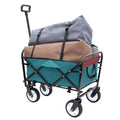 Minimeetall Multi Use Bag,Collapsible Foldable Wagon Cart Beach Wagon Heavy Duty Utility Cart Utility Wagon Grocery Cart For For Camping 3Pcs Plastic Liner Bag Covercyan Cyan Steel