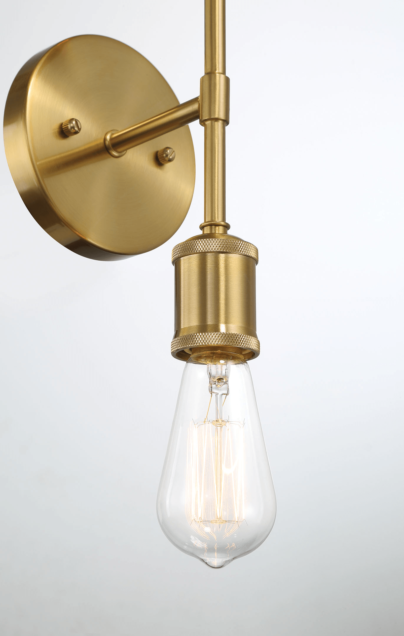 Reverie Double Lights Bathroom Wall Sconce Over Mirror Bedroom Hallway Entryway 5"W 10.75"H 5"E Clear,Gold Brass,Glass