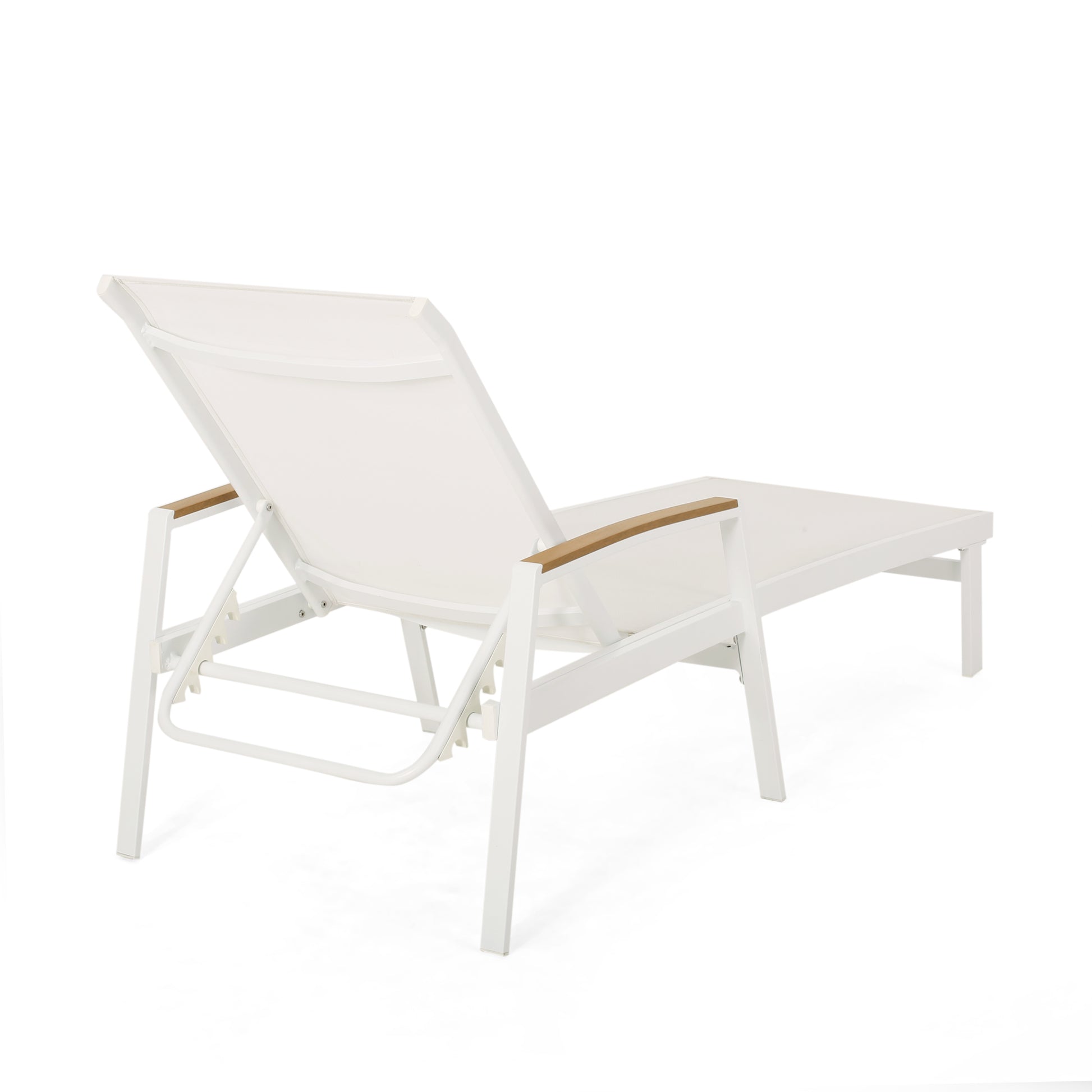 Oxton Chaise Lounge White Nylon Mesh