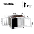 Doodle Dog Cage,Kennel With 2 Doors, Dog Crate Interior Furniture, Heavy Duty Wooden Dog Cage For Medium And Small Dogs, White White Vintage Particle Board