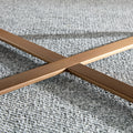 Modern Handcraft Drum Coffee Table 31.5 Inch Round Coffee Table For Living Room,Small Coffee Table With Sturdy Pedestal,Walnut Walnut Mdf Metal