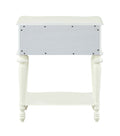 Dorothy Nightstand W 1 Drawer, Ivory Finish Bd02267 Ivory Wood