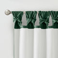 Twist Tab Lined Window Curtain Panel Green 50X95