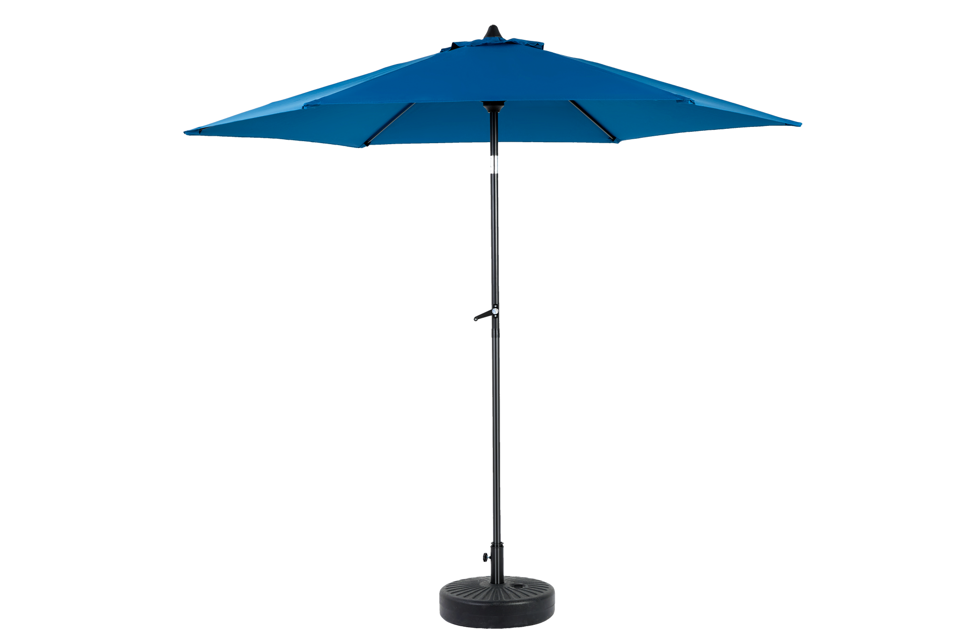 9Ft Outdoor Patio Umbrella Outdoor Table Umbrella With Push Button Tilt And Crank, Market Umbrella 6 Sturdy Ribsdeck, Backyard, Pool Base Not Included Dark Blue Dark Blue Garden & Outdoor Steel