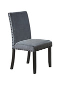 Marian Grey Dining Chairs Kit Of 2 Gray Fabric