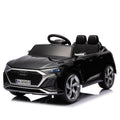 12V Kids Ride On Electric Car W Parents Remote Control,Licensed Audi Sq8 For Kids,Dual Drive,Suspension,Hanging Start,Three Speed Adjustable Music,Volume Control,Led Lights For Kids Aged 3 6. Black 50 99 Lbs Polypropylene