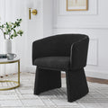 Modern Style Simple And Elegant Chair, Black Leisure Chair, Suitable For Dining Bedroom Living Room Reception Desk Assembly Required Black Black Foam