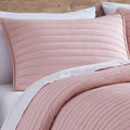 Cabe 2 Piece Twin Comforter Set, Polyester Puffer Channel Quilt, Rose Pink Twin Pink Polyester