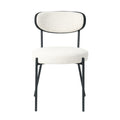 Modern Grey Simple Teddy Velvet Dining Chair Upholstered Chair Family Bedroom Stool Back Dressing, Black Round Table Set,Bentwood Covered With Ash Veneer Chair Back,Chair Black Metal Legs Set Of 3 Black Mdf