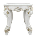 Antique Pearl Square End Table White Primary Living Space Poplar Rectangular Wood