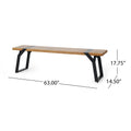 Zora Bench,Set Of 2 Teak Black Wood