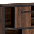 Hudson Wine Cabinet Walnut Black Rubber Wood