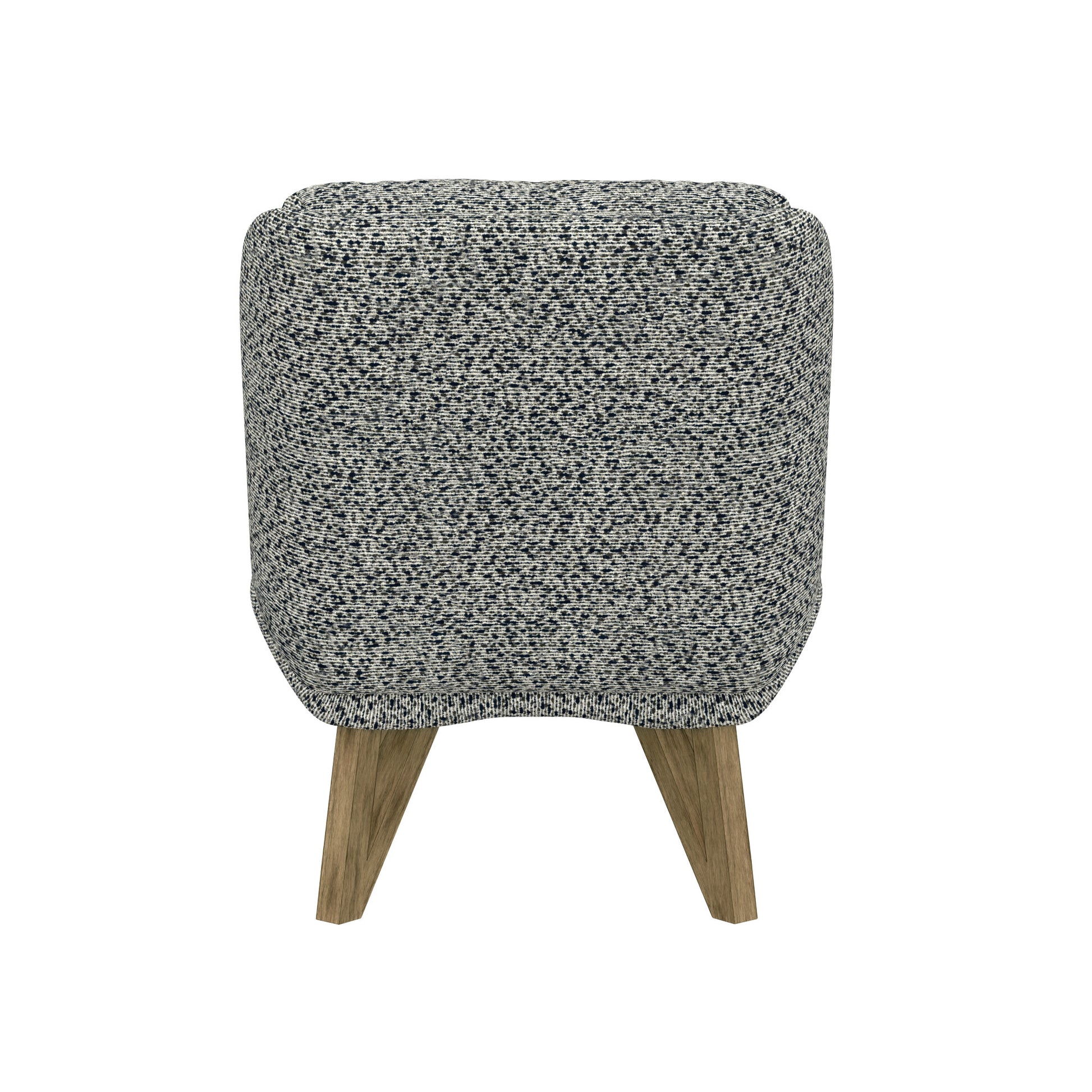 Emerse Blue Armless Accent Chair Black Gray Foam Solid Wood