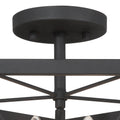 5 Light Living Room Steel Dimmable Cage Semi Flush Mount Ul Certified Black Ceiling Lights Steel Metal