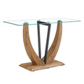 Modern Minimalist Rectangular Glass Table With 0.39 