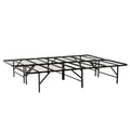 Metal Mattress Foundation Bed Frame, Cal King Size Bed Base, Bedroom Furniture, Black Box Spring Not Required California King Black Bedroom Modern Bed Frame Steel