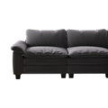 Living Room Furniture Luxury Sectional Sofa Couch With Ottoman Soft Velvet Upholstered Sofa Grey Grey Foam Velvet 3 Seat