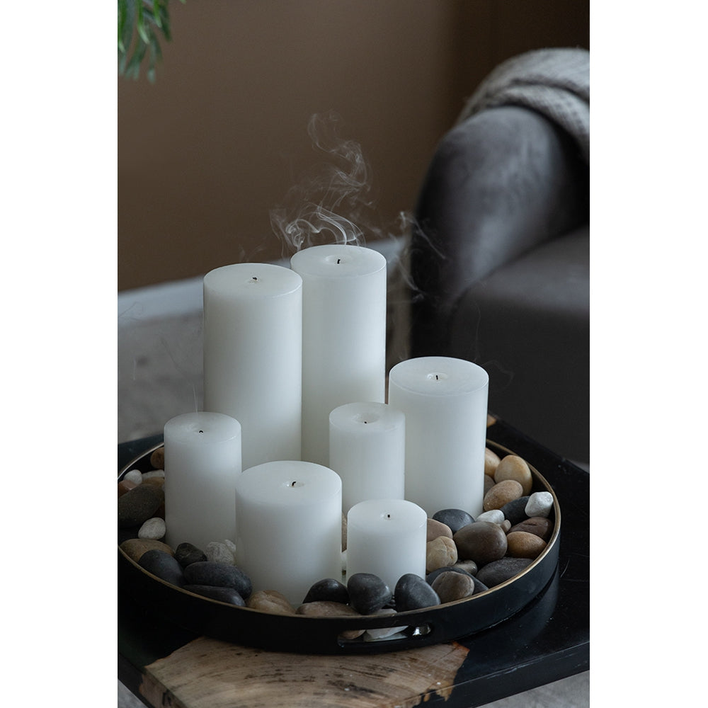 4X6" 2Pk Unscented Soy Wax Candle, White White Soy Wax