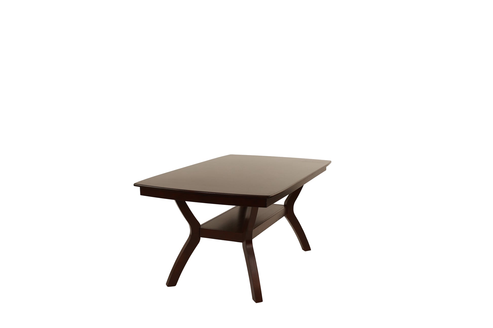 Formal Look 1Pc Dining Table W Shelve Solidwood Espresso Finish Dining Room Furniture Espresso Espresso Dining Room Classic,Contemporary,Modern,Transitional Rubberwood Rectangular Kitchen & Dining Tables Rectangular Solid Wood