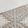 4 Piece Printed Comforter Set With Throw Pillow Black Ivory Full Queen Full Black Ivory Polyester