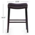 Saddle Stool Brown Pu Leather