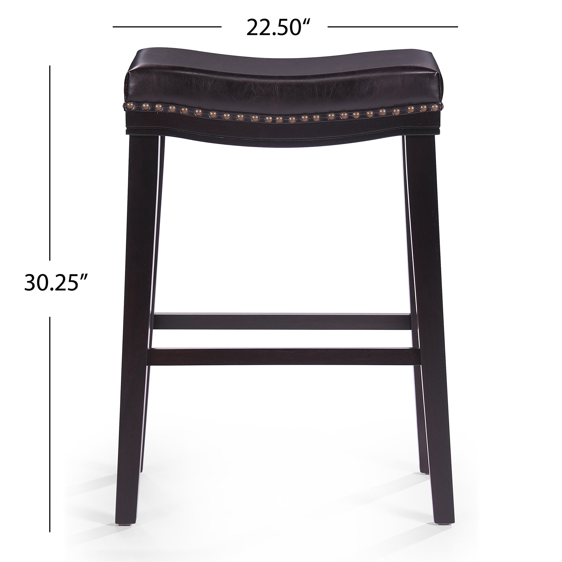 Saddle Stool Brown Pu Leather