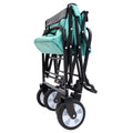 Minimeetall Strap Collapsible Foldable Wagon Cart With Strapping System, Beach Wagonutility Cartutility Wagon Grocery Cart For Camping Shopping Sports Gardeing Fishing Supports 225Lbs Green Green