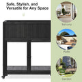 Patio 35.4''X17.7''X37.4'' Mini Wood Cold Frame, Compact 2 Doors Garden Greenhouse With Wheels, Raised Bed With Liner For Indoor Outdoor Use, Black Black Garden & Outdoor Casual Wood