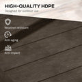 Outsunny 4 Piece Patio Cantilever Umbrella Base Weight Set, Outdoor Offset Umbrella Weights For Umbrella Stand, 132 Lb. Capacity Water Or 176 Lb. Capacity Sand, Brown Brown Hdpe
