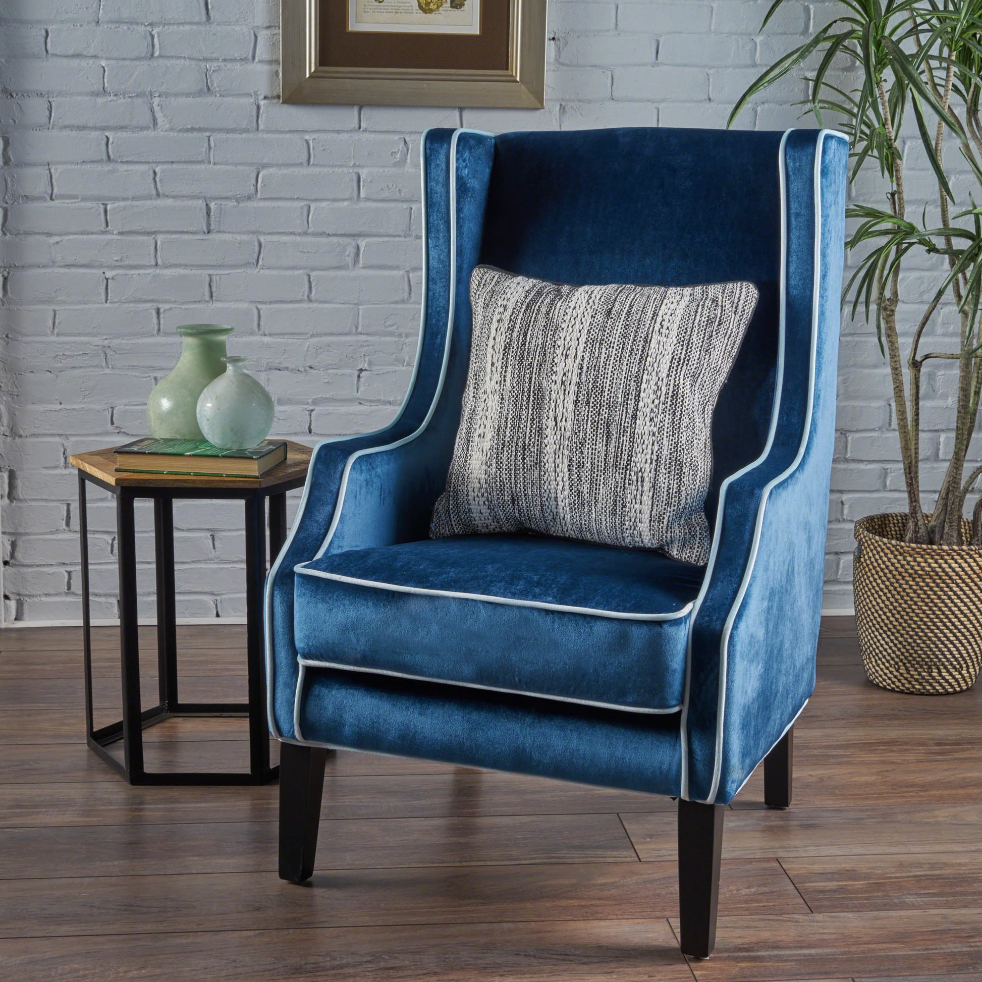 Club Chair Blue Velvet