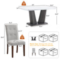 Linen Tufted Dining Room Chairs Set Of 6, Accent Diner Chairs Upholstered Fabric Side Stylish Kitchen Chairs With Solid Wood Legs And Padded Seat Gray Gray Espresso American Design,Classic,Mid Century Modern Wood Fabric