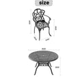 Cushions In Random Colors 7 Piece Set Of Cast Aluminum Patio Furniture With Cushions Yes Dining Set Black Seats 6 Rust Resistant Frame Water Resistant Cushion Garden & Outdoor Complete Patio Sets Aluminium