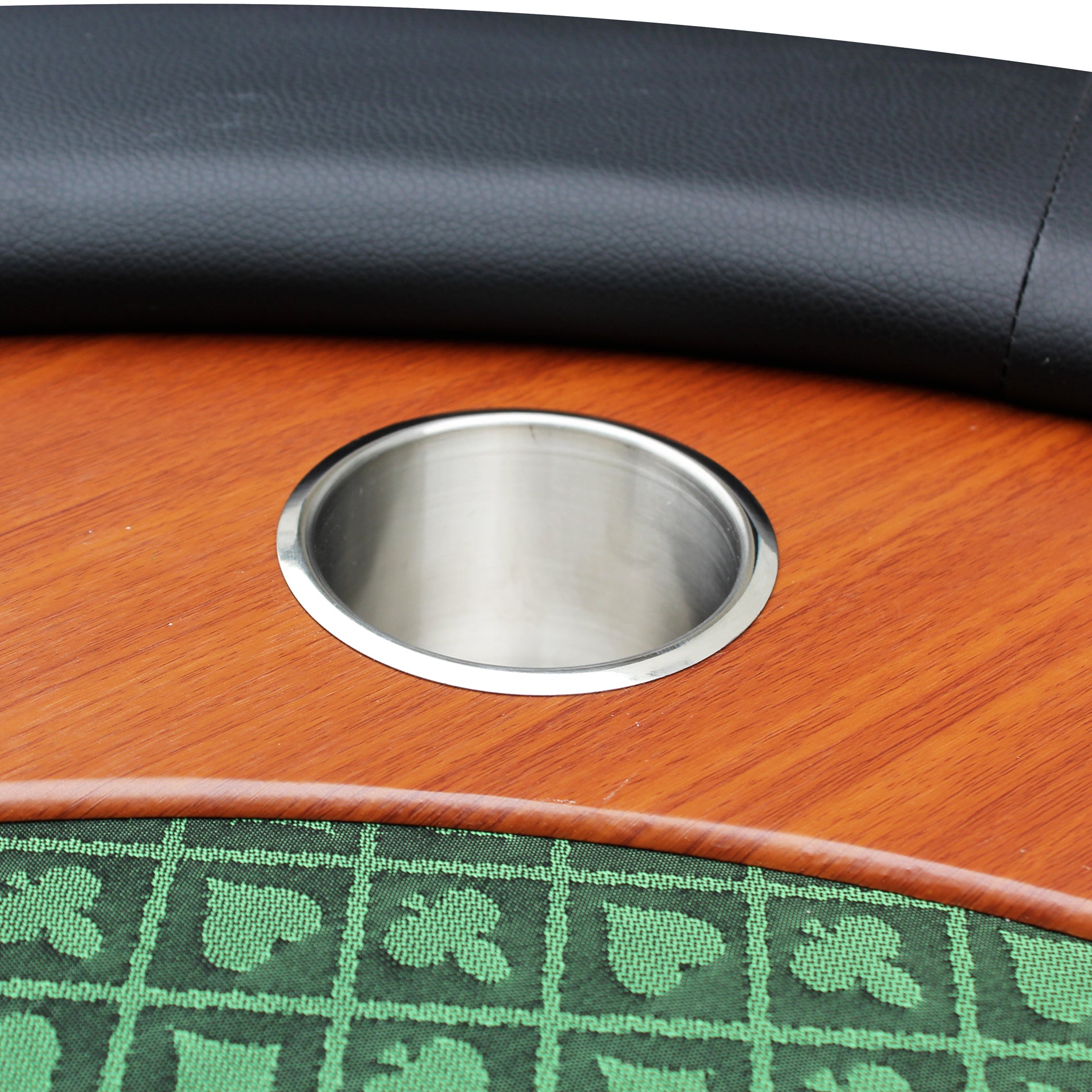 96" 10 Poker Table For 10 Players Casino Games With Speed Cloth Felt Pedestal Base Cup Holders Green Green Primary Living Space Modern Wood Stainless Steel